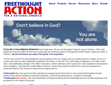 Tablet Screenshot of freethoughtaction.org